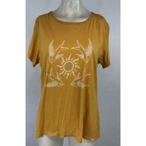 PACT ~ WOMENS LARGE ~ MUSTARD YELLOW SUN SUNSHINE SHIRT ~ ORGANIC COTTON SHIRT